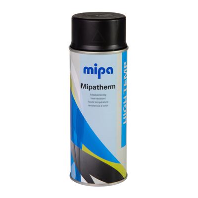 Mipatherm čierny Spray 400 ml, lak odolný vysokým teplotám v spreji             