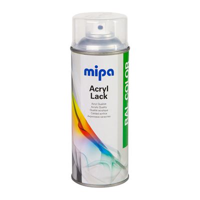 MIPA Acryl Klarlack Spray 400 ml, akrylátový bezfarebný lesklý lak v spreji     